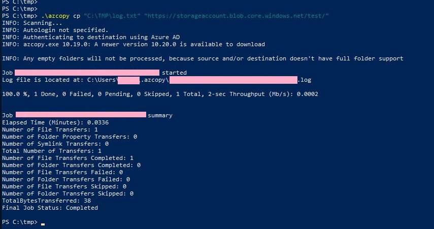 仮想マシンから、AzCopyでストレージアカウントにファイルをコピーする – AzureTech